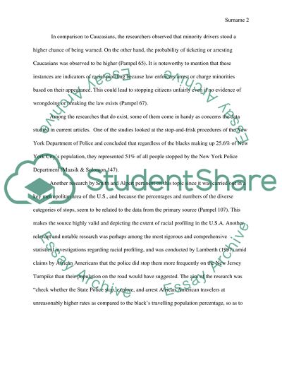 Racial Profiling as a Significant Area of Concern for Practitioners and Law Enforcement Scholars