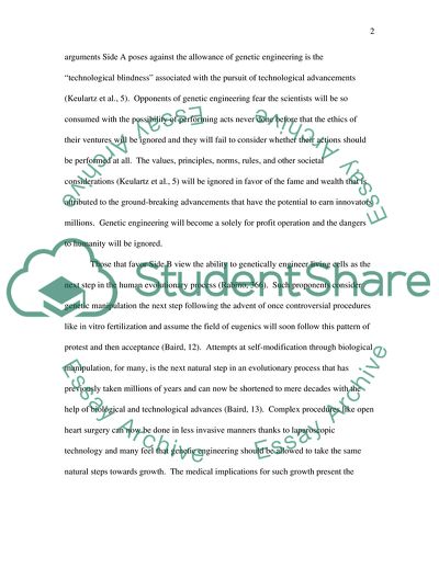 Should Genetic Engineering Be Controlled by the Law