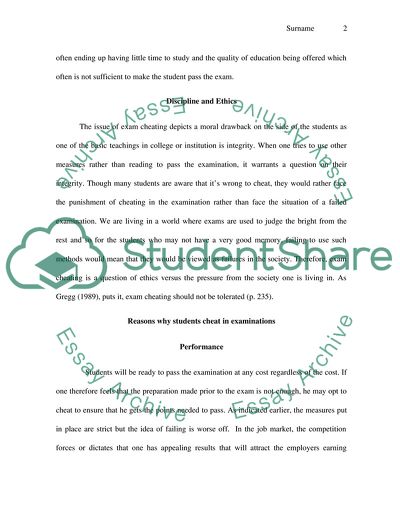 What Causes Students to Cheat