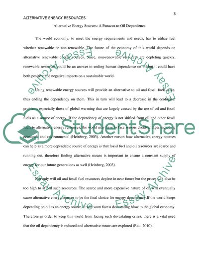 Alternative Energy Sources