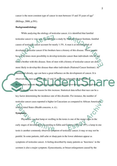 The Etiology of Testicular Cancer