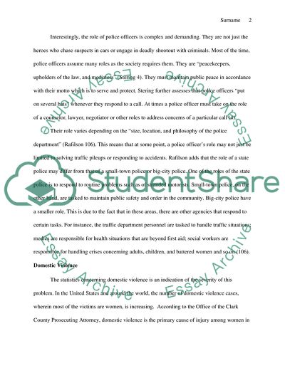 The Role Police Officers Play in Domestic Violence