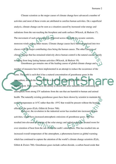 Human Contribution to Climate Change