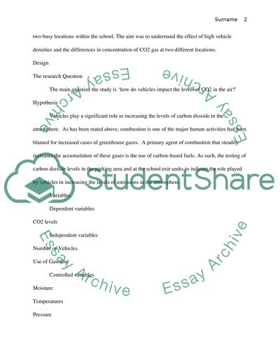 How do the cars effect the CO2 level of the air