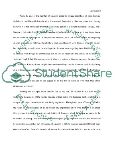 The concept of literacy