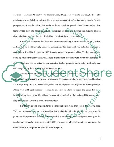 Rehabilitation as an Alternative Purpose of Imprisonment: Decreasing the Possibility of Committing Offence