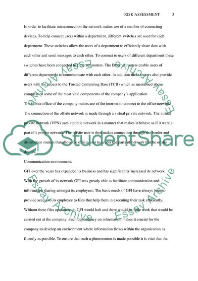 Risk Assessment in Global Finance Inc