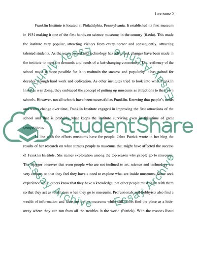 THE SUCCESS COMMERCIALISATION OF FRANKLIN INSTITUTE