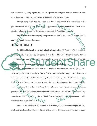 The First World War Contribution on Forming World States