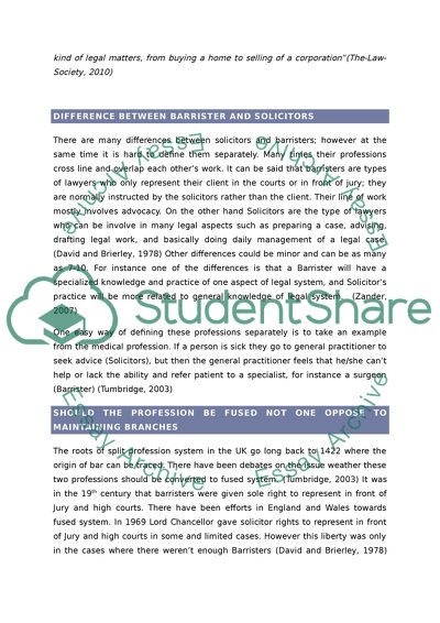 Legal Profession System in the UK