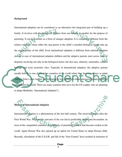 History of International Adoption
