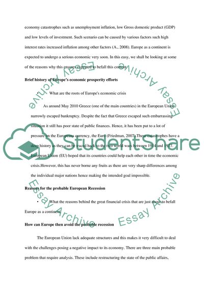 Is Europe headed on to a new recession and why