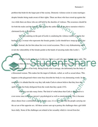 Comparison Lesli in California and Trespass with Regard to The Use of Violence
