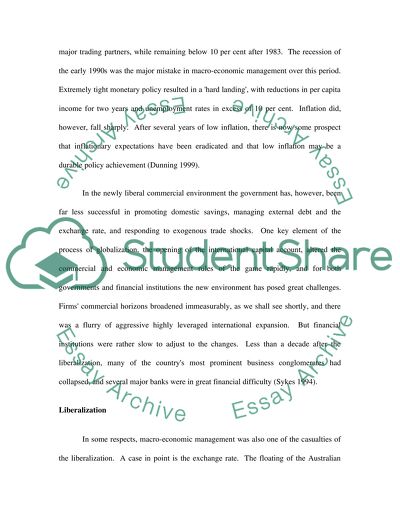 Australian Macro-Economy