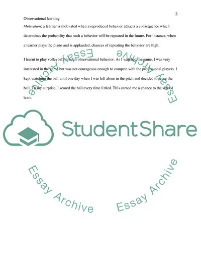Choose one step in the memory process, encoding, storage: Observational Learning