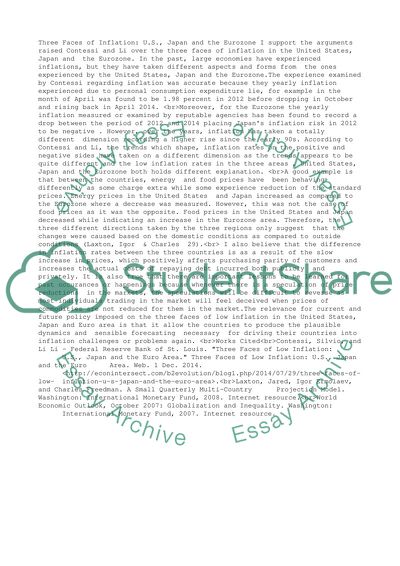 3 faces of low inflation: U.S., Japan and the Euro Area