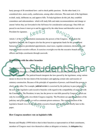 Conflicts in the US Legislators Work