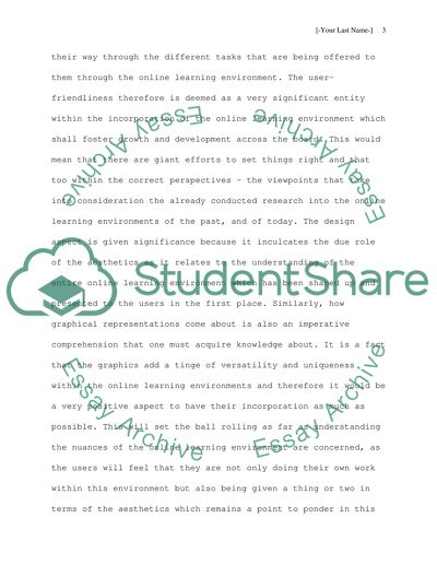 Online Learning Environment and Designing