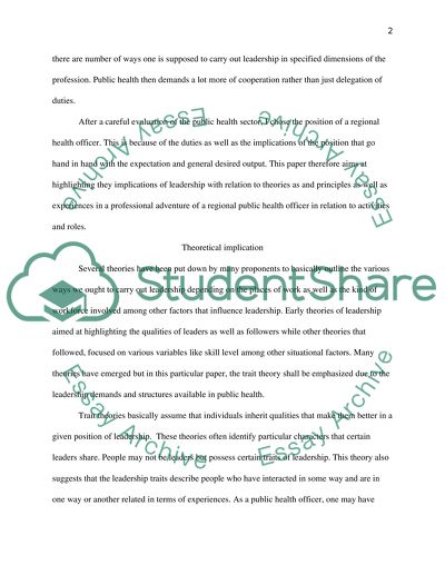 The Implication of the Personal Perspective of Leadership to Practice