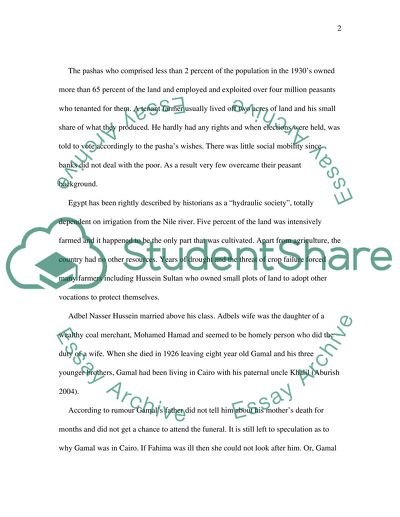 President Gamal Abdul Nasser of Egypt