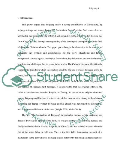 Polycarps Key Writings and Contributions