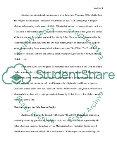 The Byzantine Empire, Islam, Charlemagne, and the Holy Roman Empire