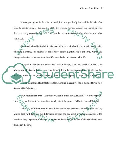 The Accidental Tourist- Macons Change