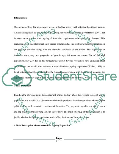 Australias population is ageing which will seriously affect the future of the country. Do you agree