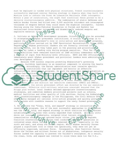 Counterinsurgency Strategy in Afghanistan