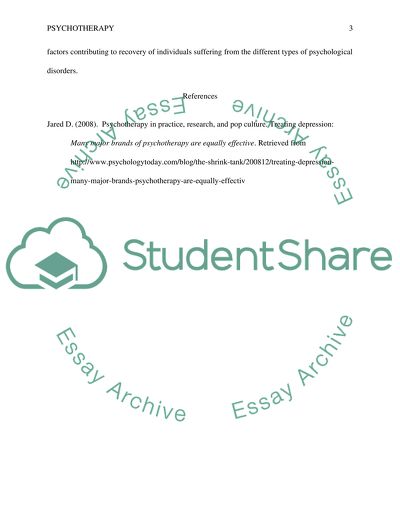 The Effectiveness of Different Psychotherapists