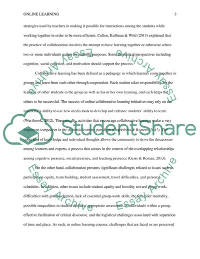 A Collaborative Online Learning Design