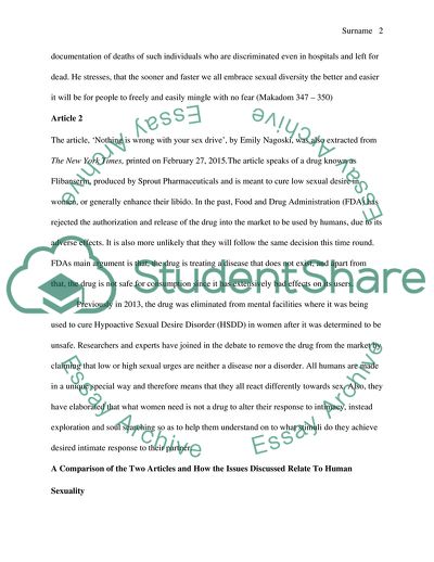 Human Sexuality in Todays Culture