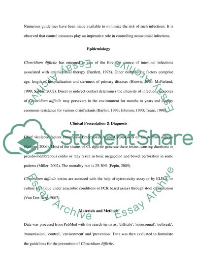 Preventing the spread of clostridium difficilel (C.diff) through Systems Change