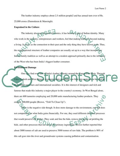 The Indian Leather Industry