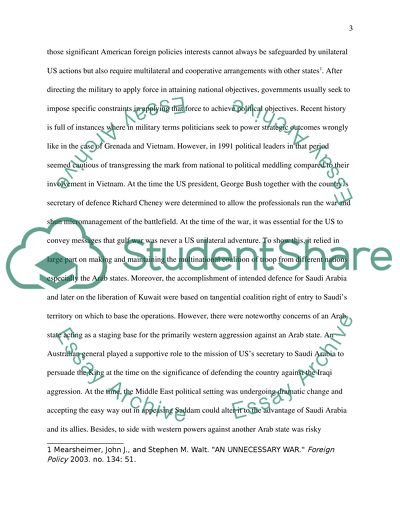 The Gulf Wars and the United States