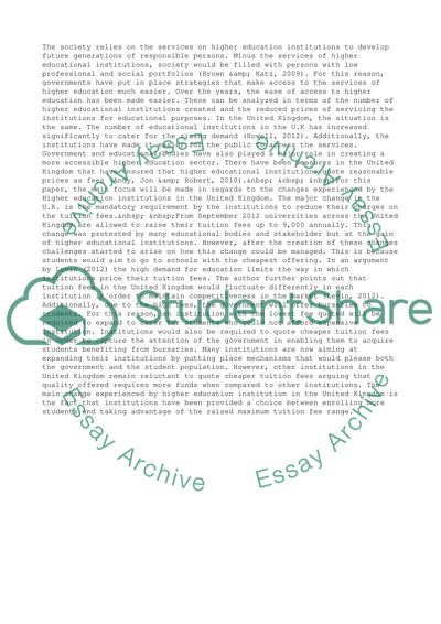 Management of Higher Educational Institutions