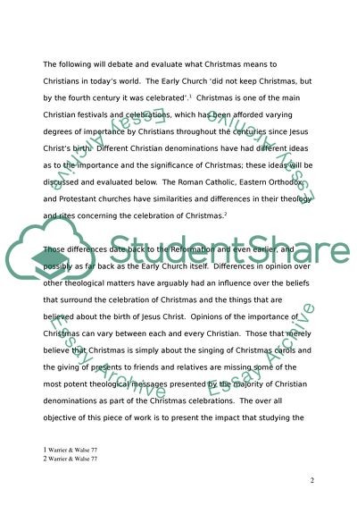 Christmas: The Impact on Christianity