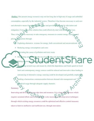 Exploring Alternative Avenues for Energy