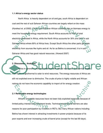 Alternative Energy in Africa