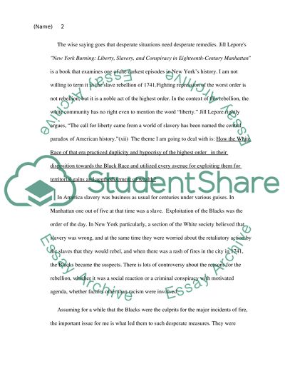 New York Burning by Jill Lepore