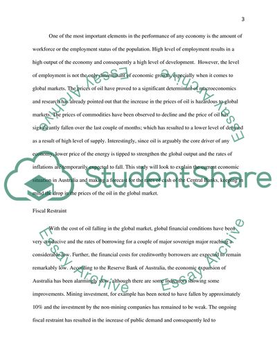 The Current Economic Situation in Australia