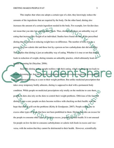 Dieting Makes People Fat