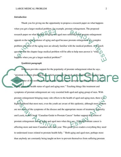 A Larger Medical Problem