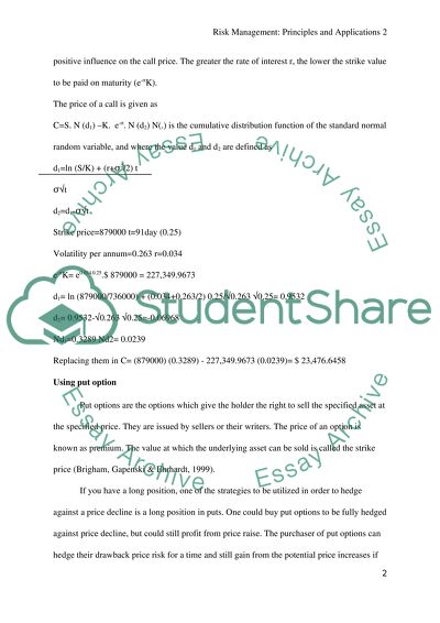 Risk Management: Principles and Applications