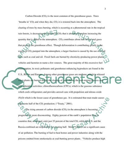 Global Warming and Greenhouse Effect