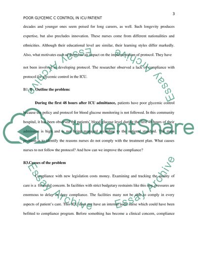 Poor Glycemic Control in ICU Patient