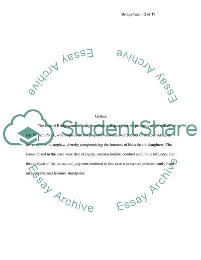 Bridgewater v Leahy Case Comment