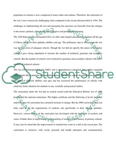 A Change in the Achievement Level of Students