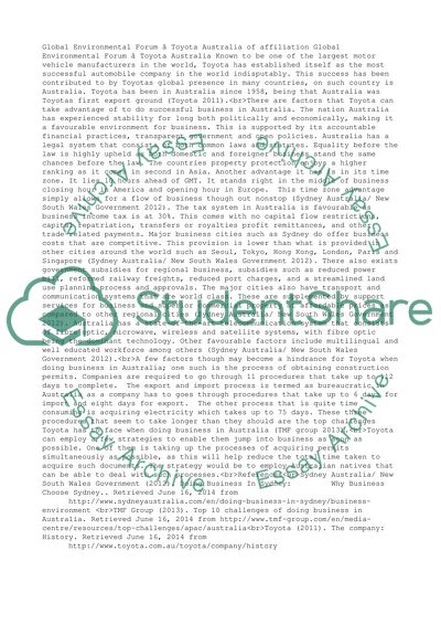 Toyota - Global Environment Forum