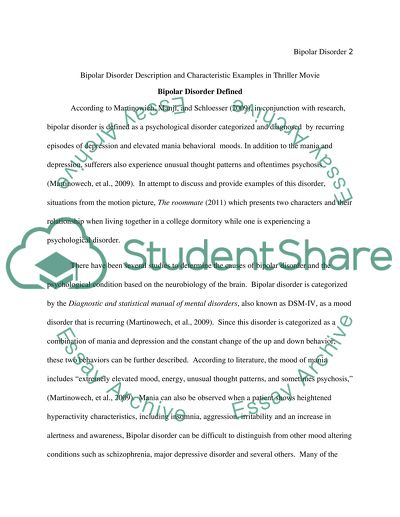 Bipolar disorder research paper thesis
